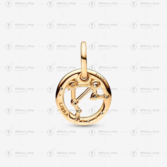 Pandora Libra Zodiac Dangle Charm - Picture 2 of 6